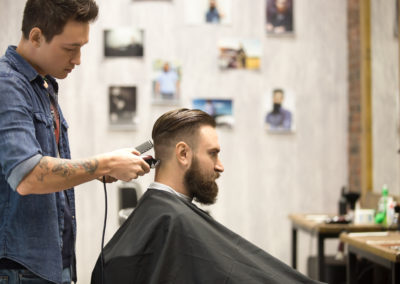 Client in barbershop