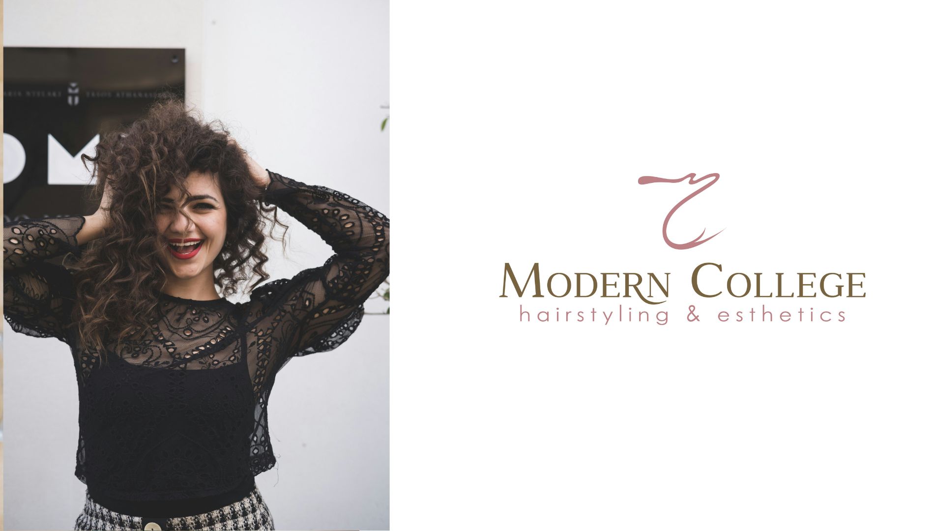 woman excited about going to hairdressing school